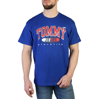 Tommy Hilfiger - T-Shirt with print and logo, white, blue, black, light brown