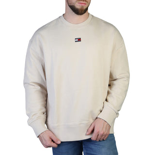 Tommy Hilfiger - classic sweater with suddle logo, light brown, red