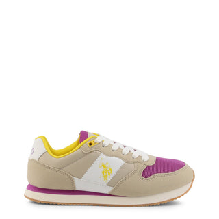 U.S. Polo Assn. - Embossed Lace-Up Sneakers with Contrasting Finishes