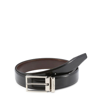 Ungaro - Italian Leather Belt with Silver Buckle Logo