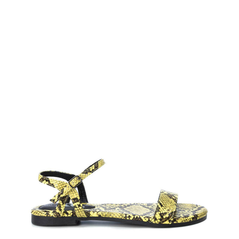 Xti - Faux-Snakeskin Sandals with Slingback Straps