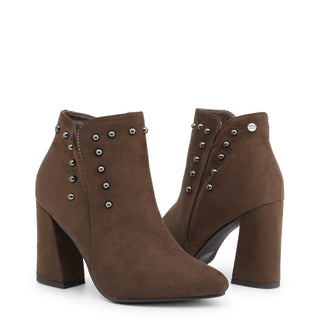 Xti - Flared Heels Ankle Boots with Studs