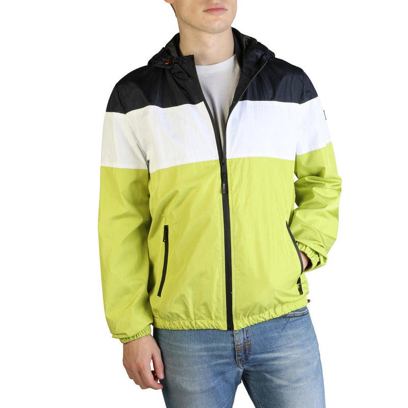 Yes Zee - Multi-Color Hooded Nylon Jacket with Brand Logo