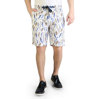 Yes Zee - Patterned Print Shorts with Elasticized Tie-Waist