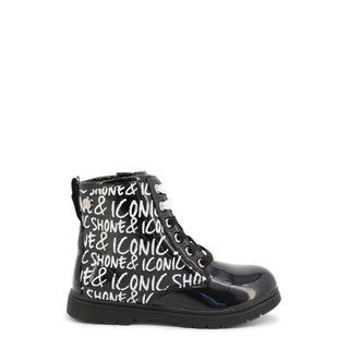 Shone - Shimmering Combat Boots with Sparkly Laces