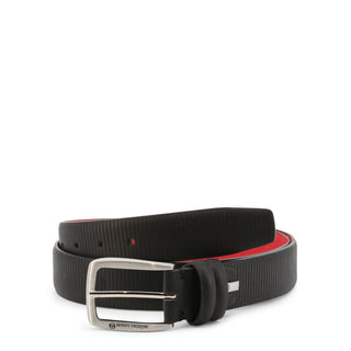 Sergio Tacchini - Ribbed Belt with Silver Buckle and Logo