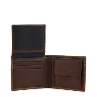 Lumberjack - Goose Leather Fold Wallet with Stitching, Embossed Logo and Coin Purse