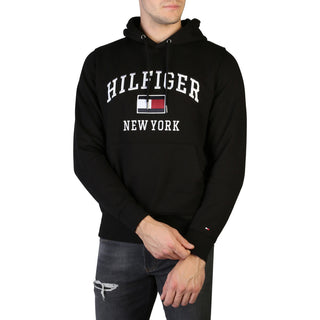 Tommy Hilfiger - Cotton-Fleeced Hooded Sweatshirt with Pockets and Logo