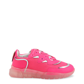 Love Moschino - Neon Lace-Up Sneakers with Transparent Chunky Soles