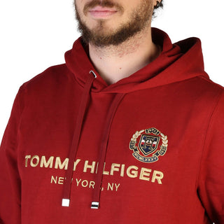 Tommy Hilfiger - Polished Cotton Hoodie with Front and Lapel Logo