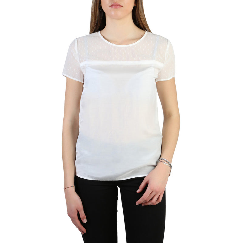 Armani Jeans - Silk-Blend Casual White T-Shirt