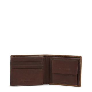 Lumberjack - Goose Leather Fold Wallet with Stitching, Embossed Logo and Coin Purse