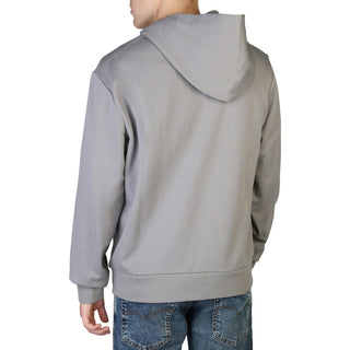 Calvin Klein - Full-Zip Long-Sleeved Hooded Grey Sweatshirt