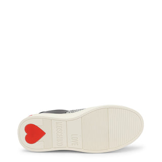 Love Moschino - Slip-On Sneakers with Rhinestone Embellished Elastic Strap