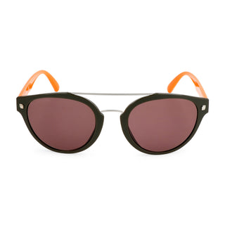 Dsquared2 - Round Black and Orange Sunglasses with Metal Bridge