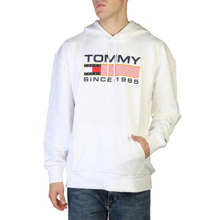 Tommy Hilfiger - Hooded Long-Sleeved Cotton Sweatshirt in Solid Colors