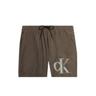 Calvin Klein - brown swim trunks with logo