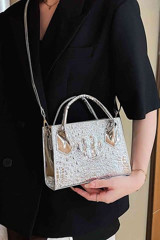 Textured PU Leather Crossbody Bag